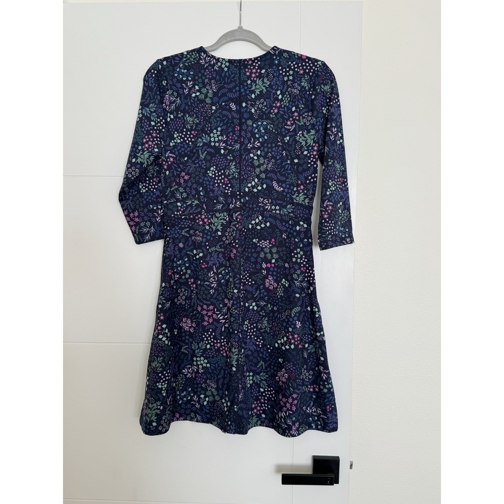 Title Nine Dream 3/4 Sleeve Dress in Wildwood botanical print Sz Small - Picture 3 of 6